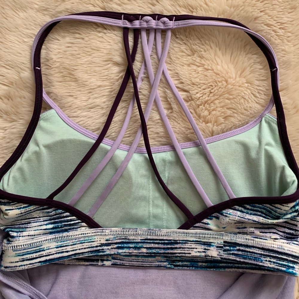 EUC Lululemon Lighten Up Tank Lilac Blurry Belle 4 - Picture 12 of 16